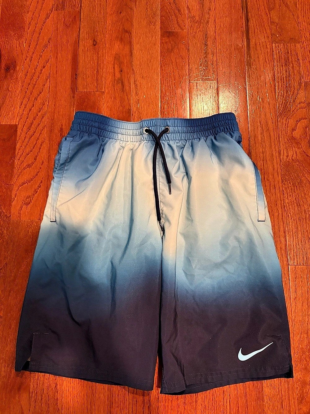 Nike Blue Ombre Gradient Swim Trunks